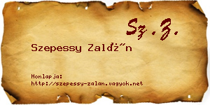 Szepessy Zalán névjegykártya